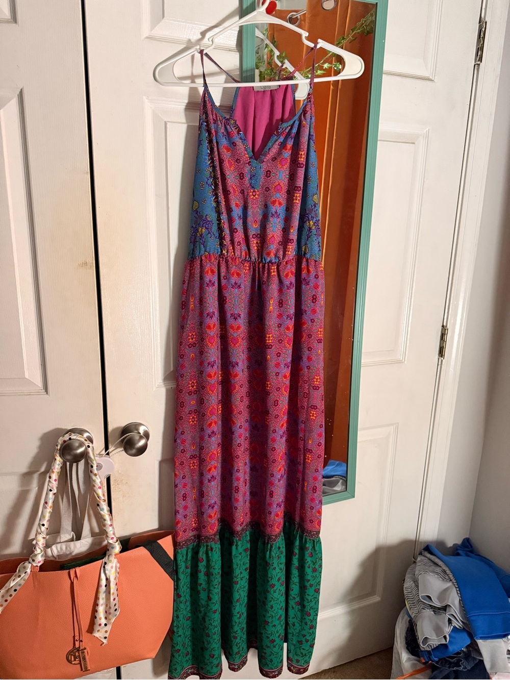 Dalia Purple Pink Blue Green Floral Maxi Dress